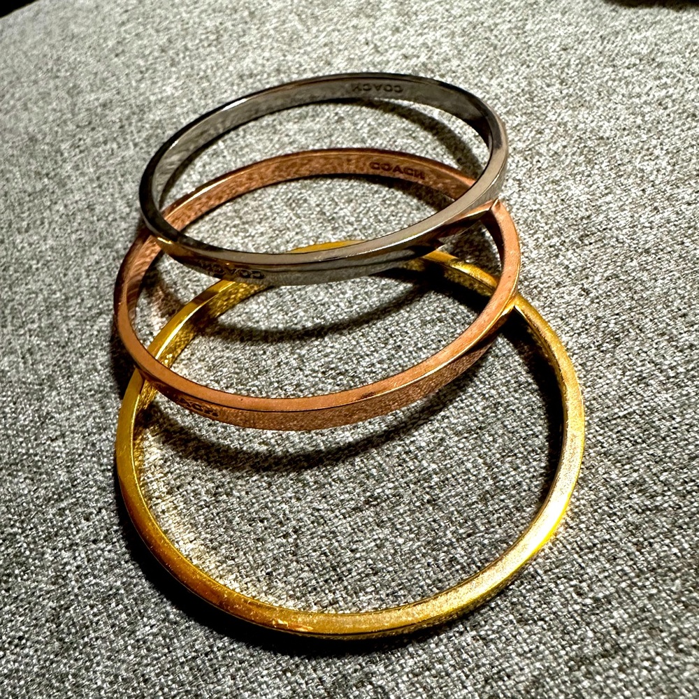 Coach - 3 bracelets - gold, silver, rose gold
